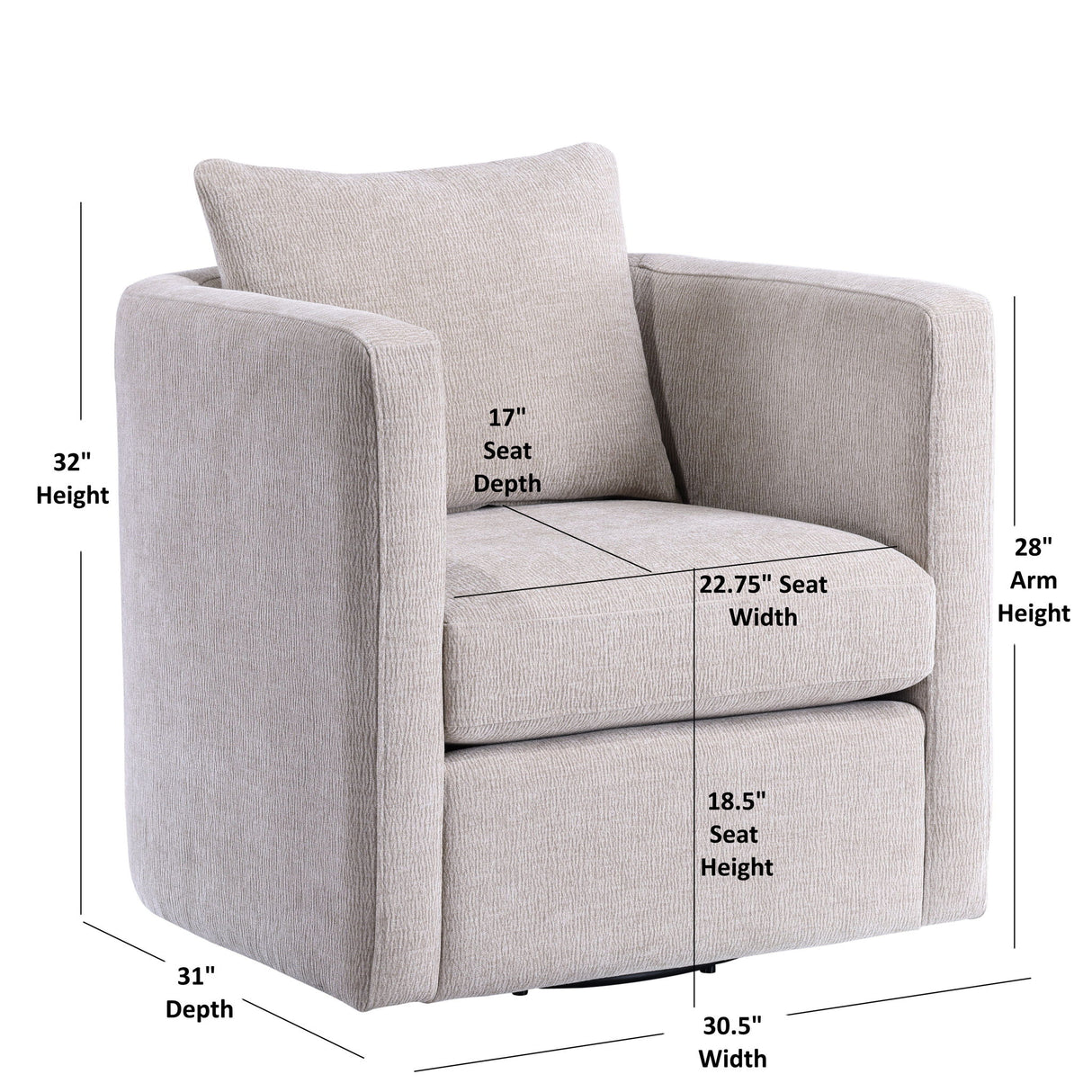 Sutton - Swivel Barrel Chair