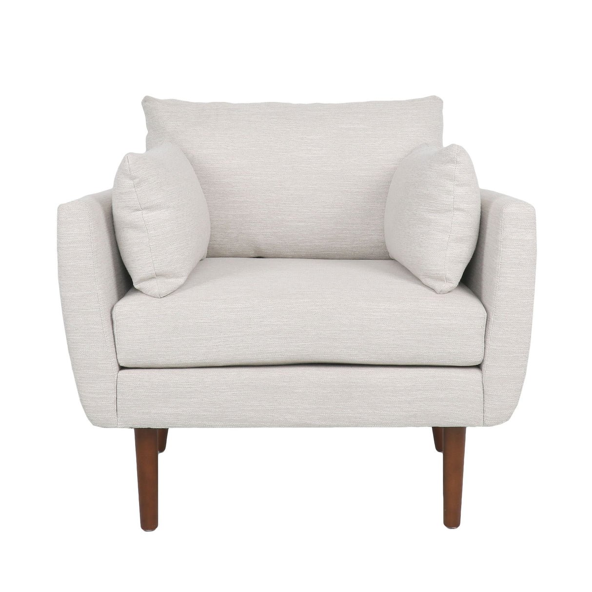 Luminate - Upholstered Fabric Club Chair With Tapered Legs And 2 Accent Pillows