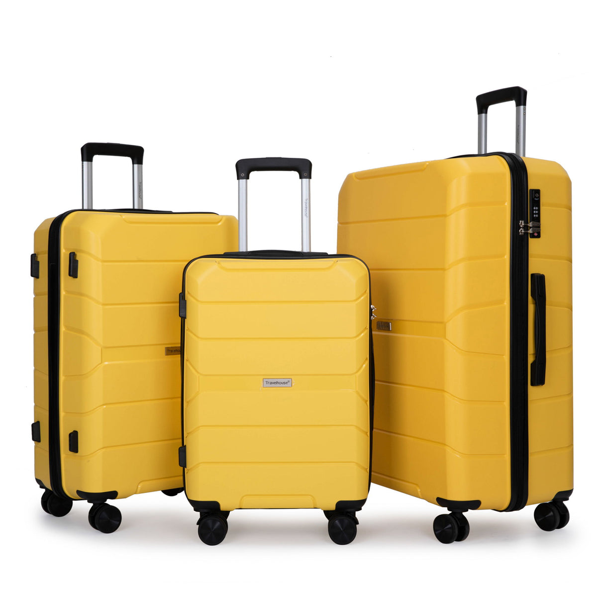 Hardshell Suitcase Spinner Wheels Lightweight Durable Suitcase With Tsa Lock, 3 Piece Set