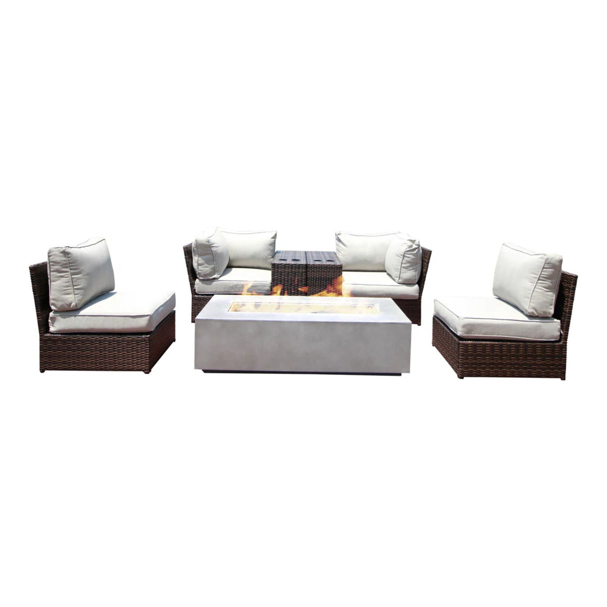 Outdoor Elegance Conversation Set With Fire Pit