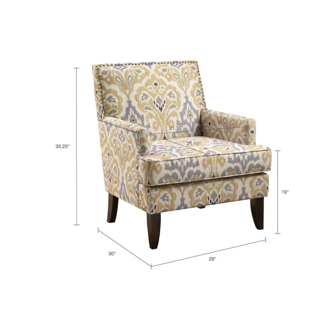 Colton - Track Arm Club Chair With Nailhead Trim