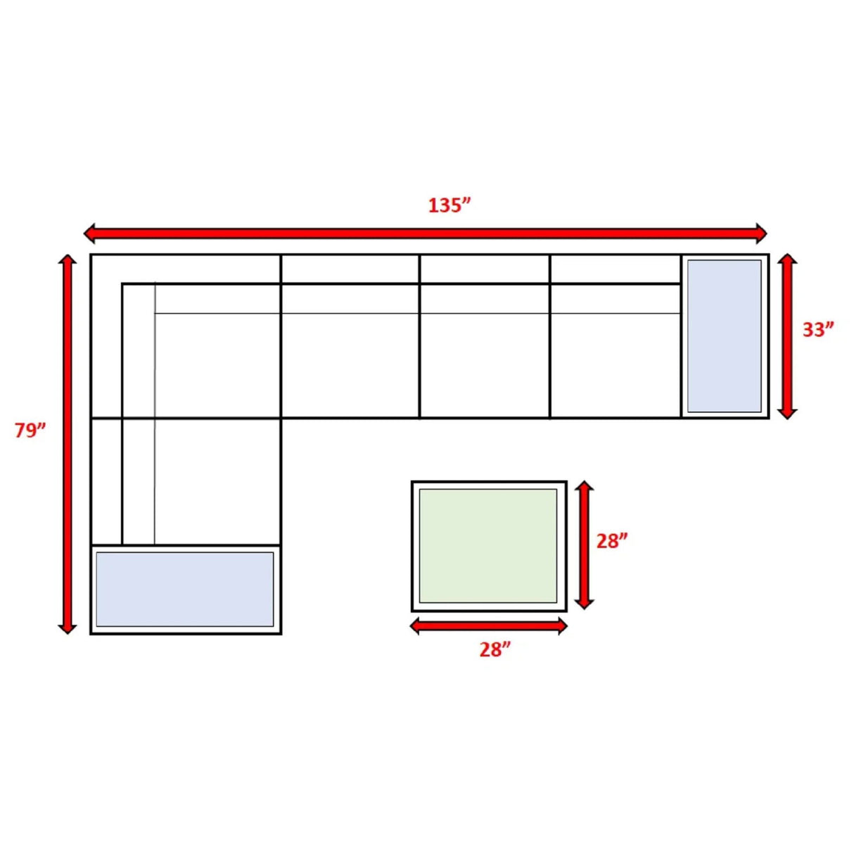Wicker Sectional Seating Group With Plush Cushions