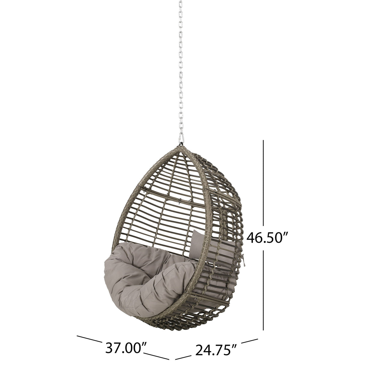 Morris Teardrop - Hanging Chair With Chain And Water Resistant Cushions