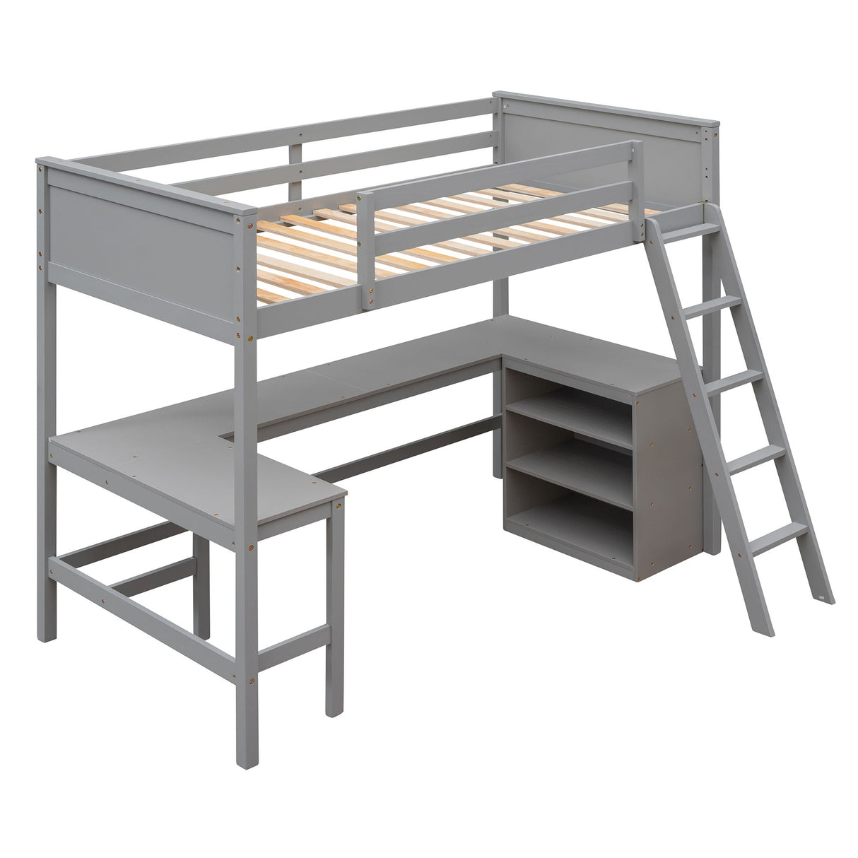 Loft Bed With Shelves With Desk