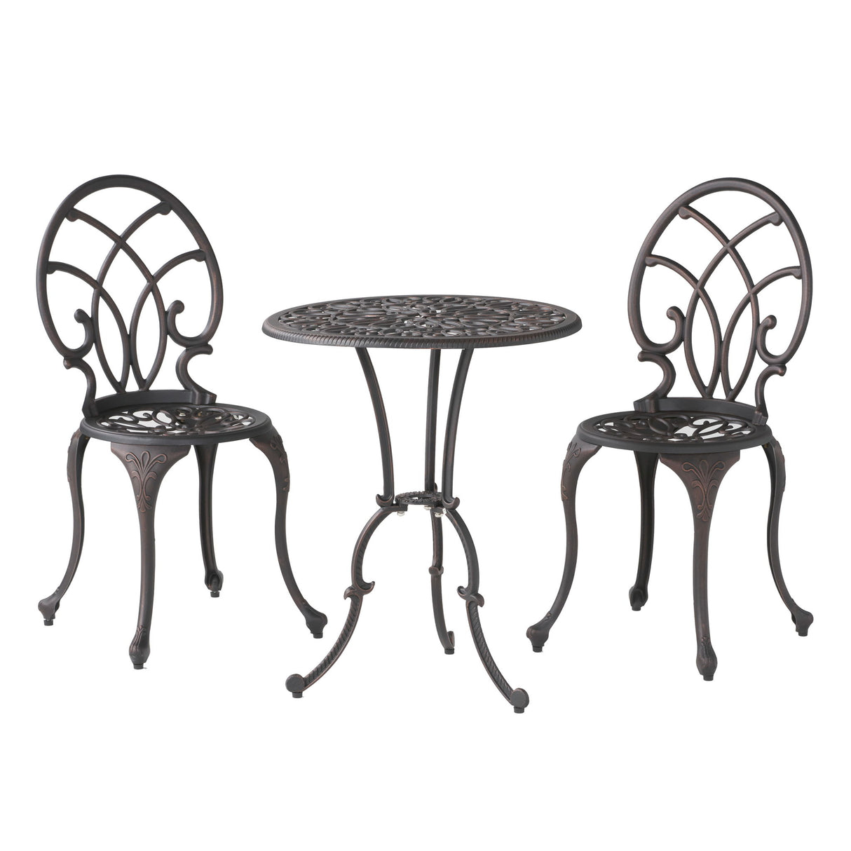 Charleston 3 Pieces Cast Bistro Set - Copper