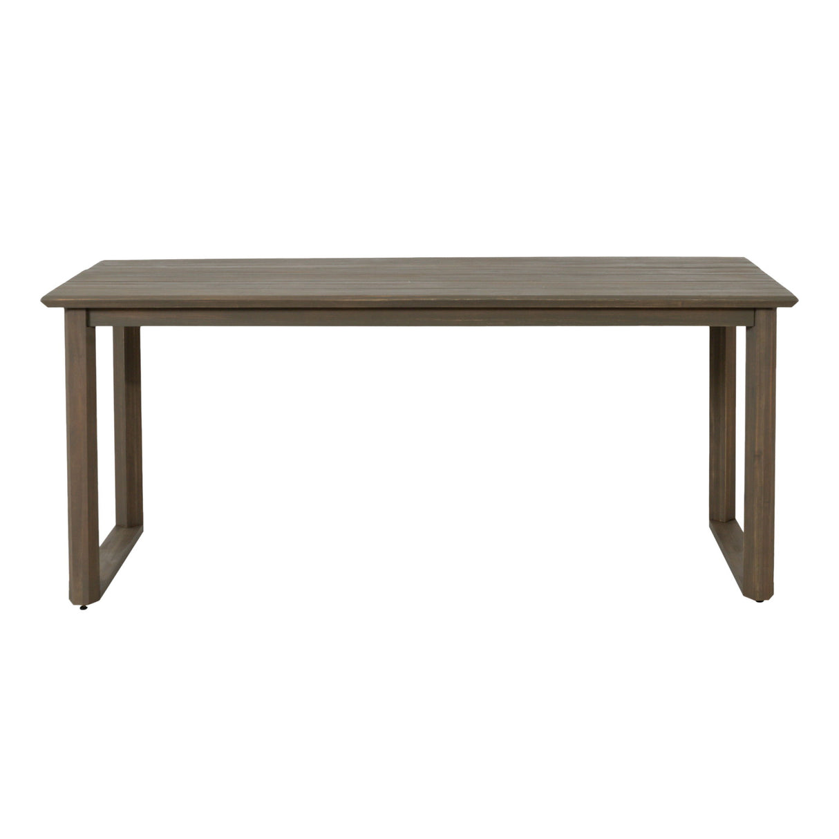 Rustic Nash Dining Table With Slat Design - Gray