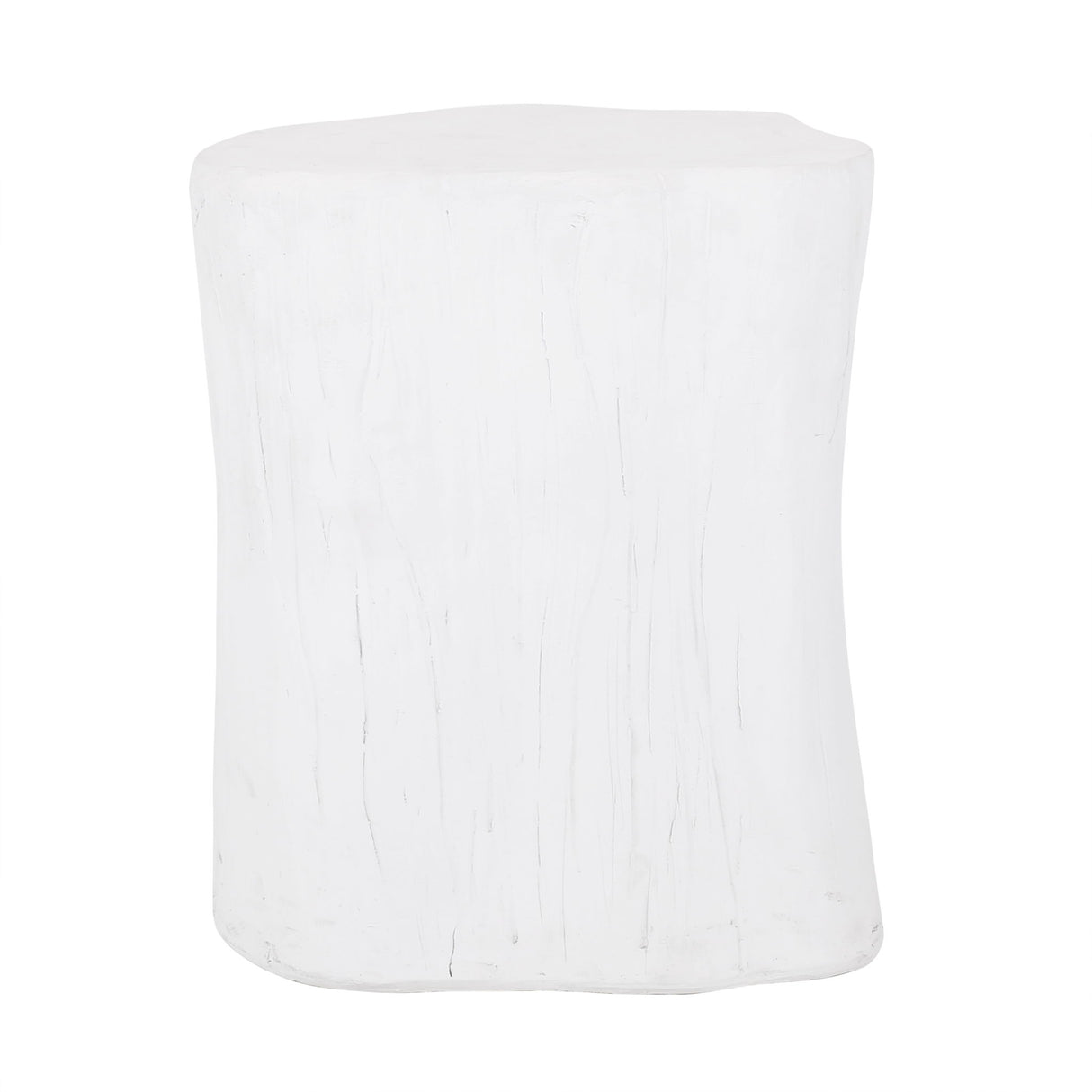 Outdoor, Lightweight Concrete Side Table - Antique White