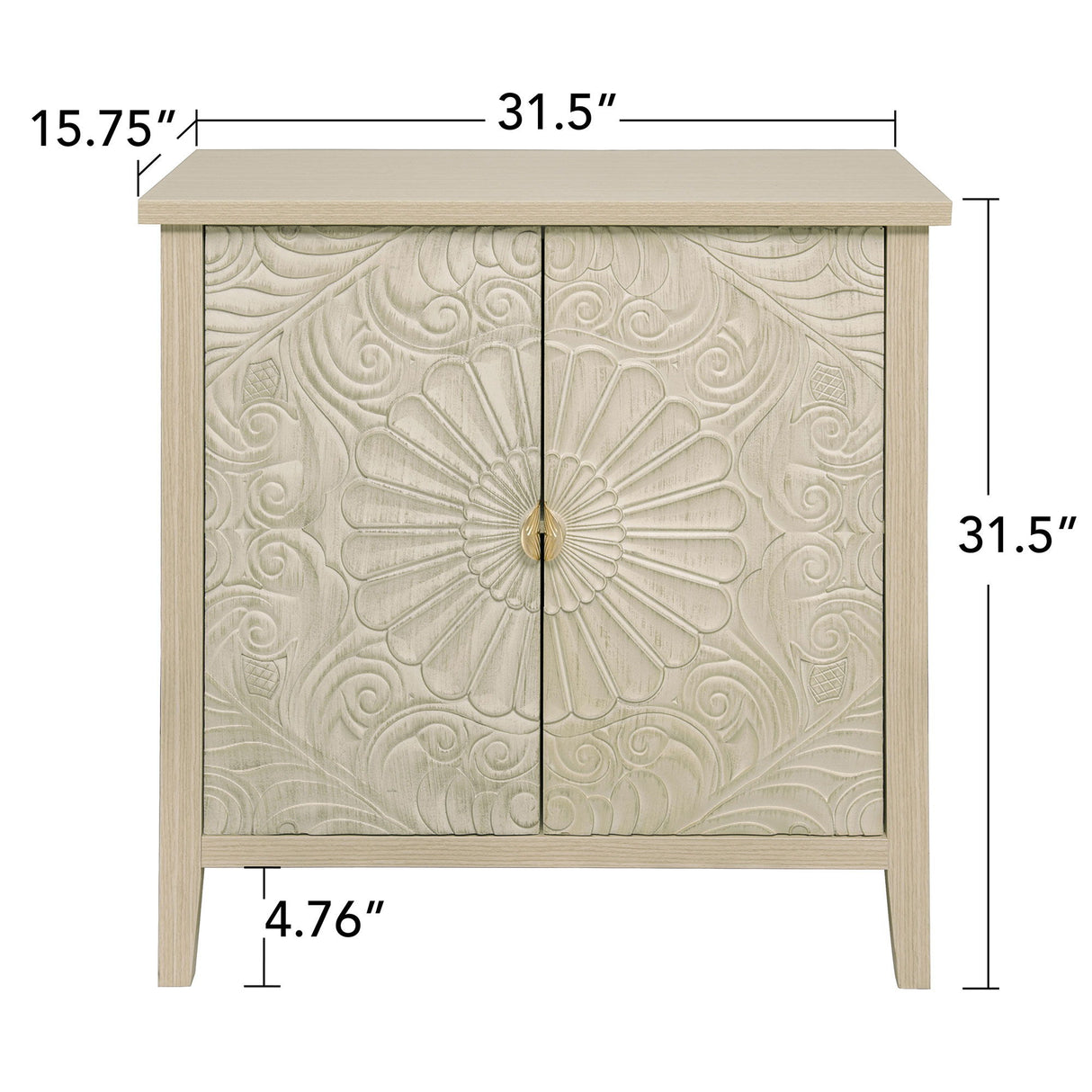 2 Door Cabinet, American Furniture, Suitable For Bedroom, Living Room, Study - Natural