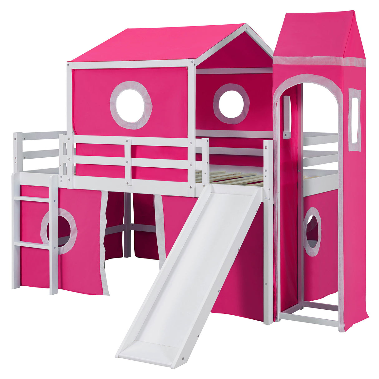 Loft Bed & Slide Tent And Tower