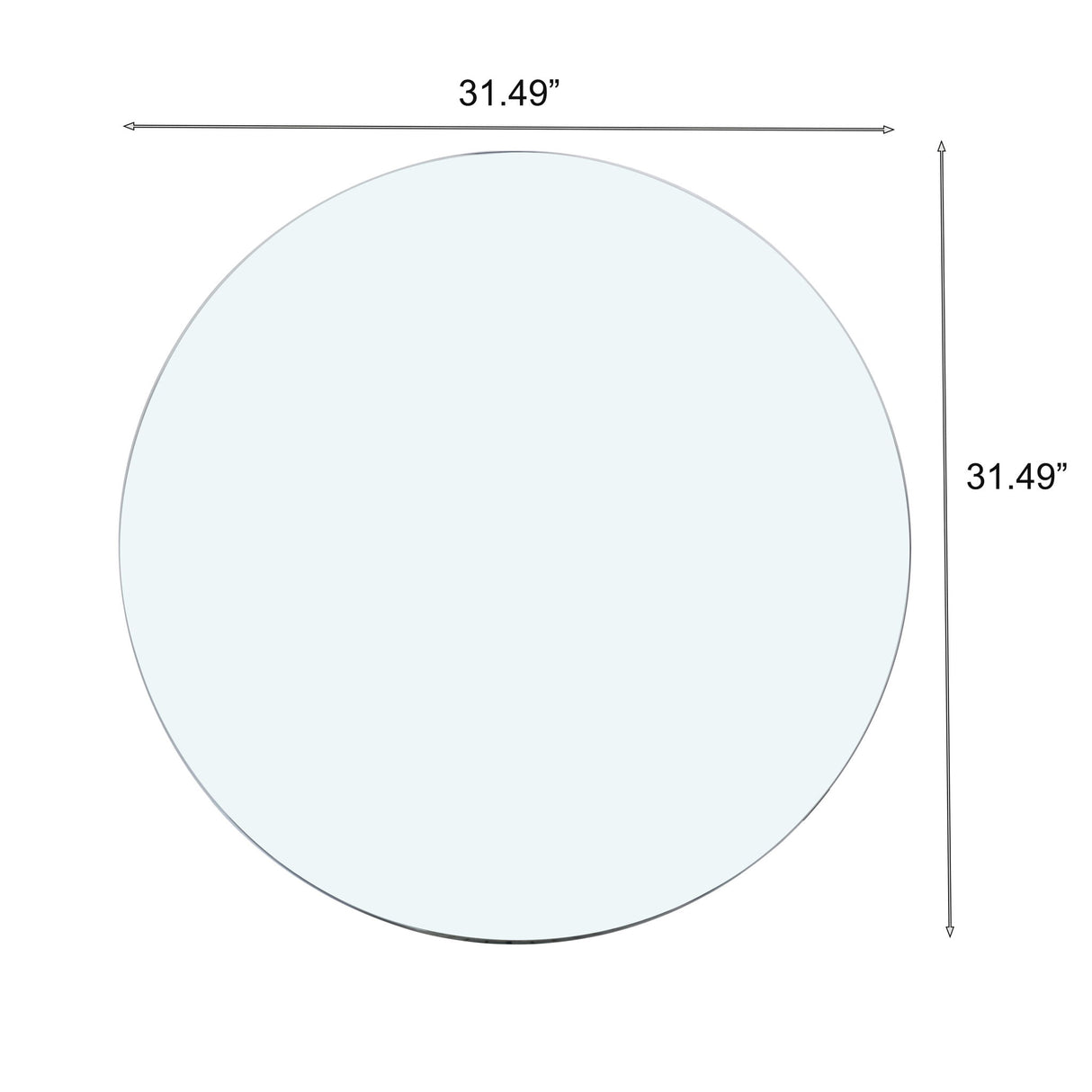 Round Tempered Glass Table Top