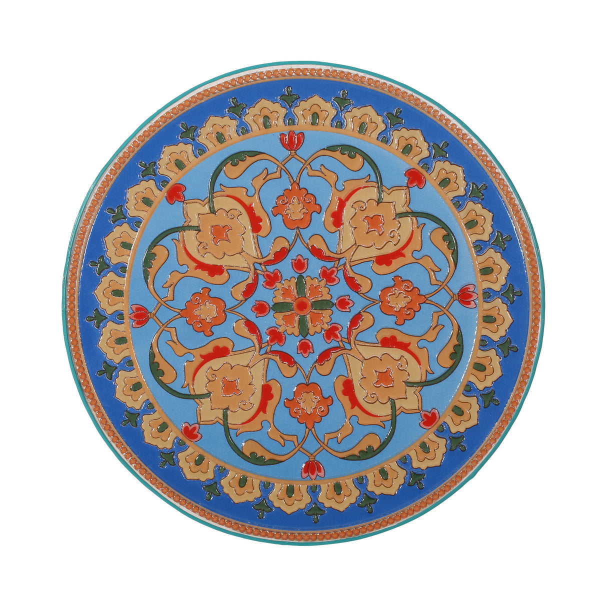 Airy - Outdoor Side Table With Lace Cut Design And Metal Frame