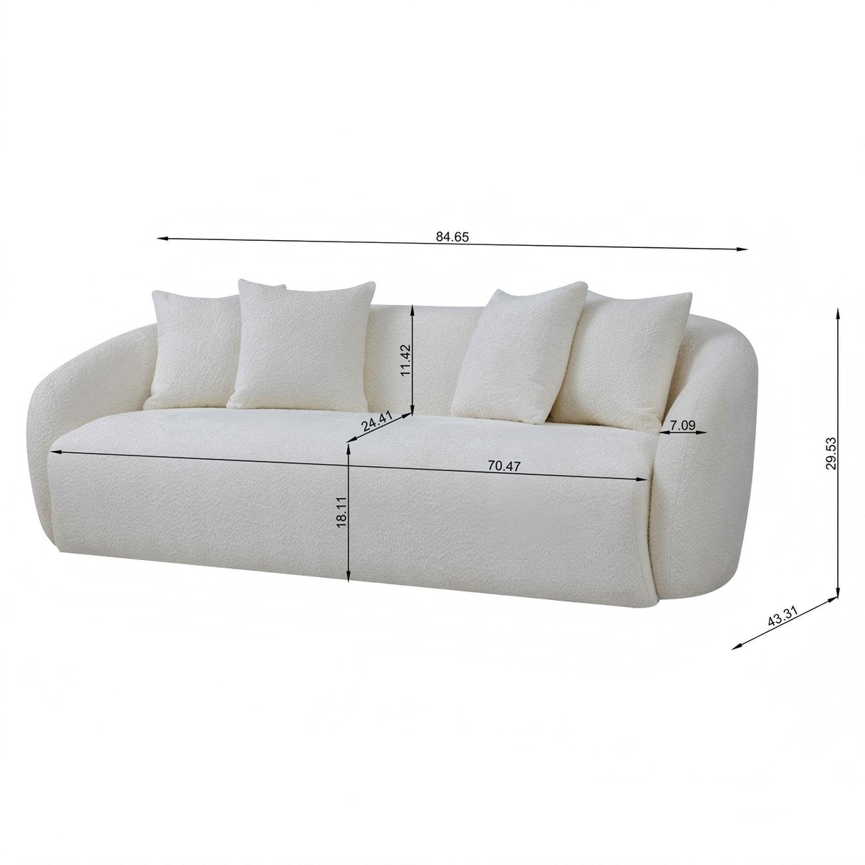 Linden - Sofa - Ivory