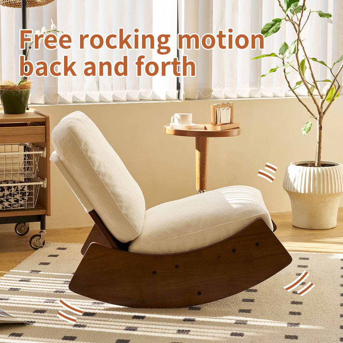 Comfortable High-Quality Upholstery Glider Rocking Chair