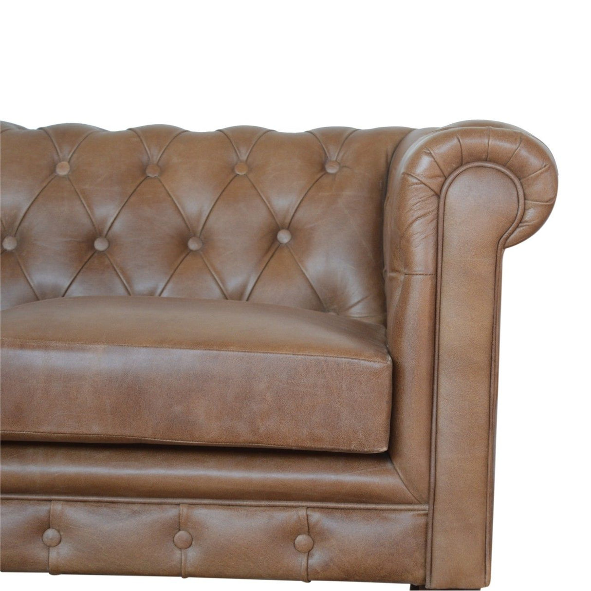 Buffalo - Leather Chesterfield Sofa - Brown