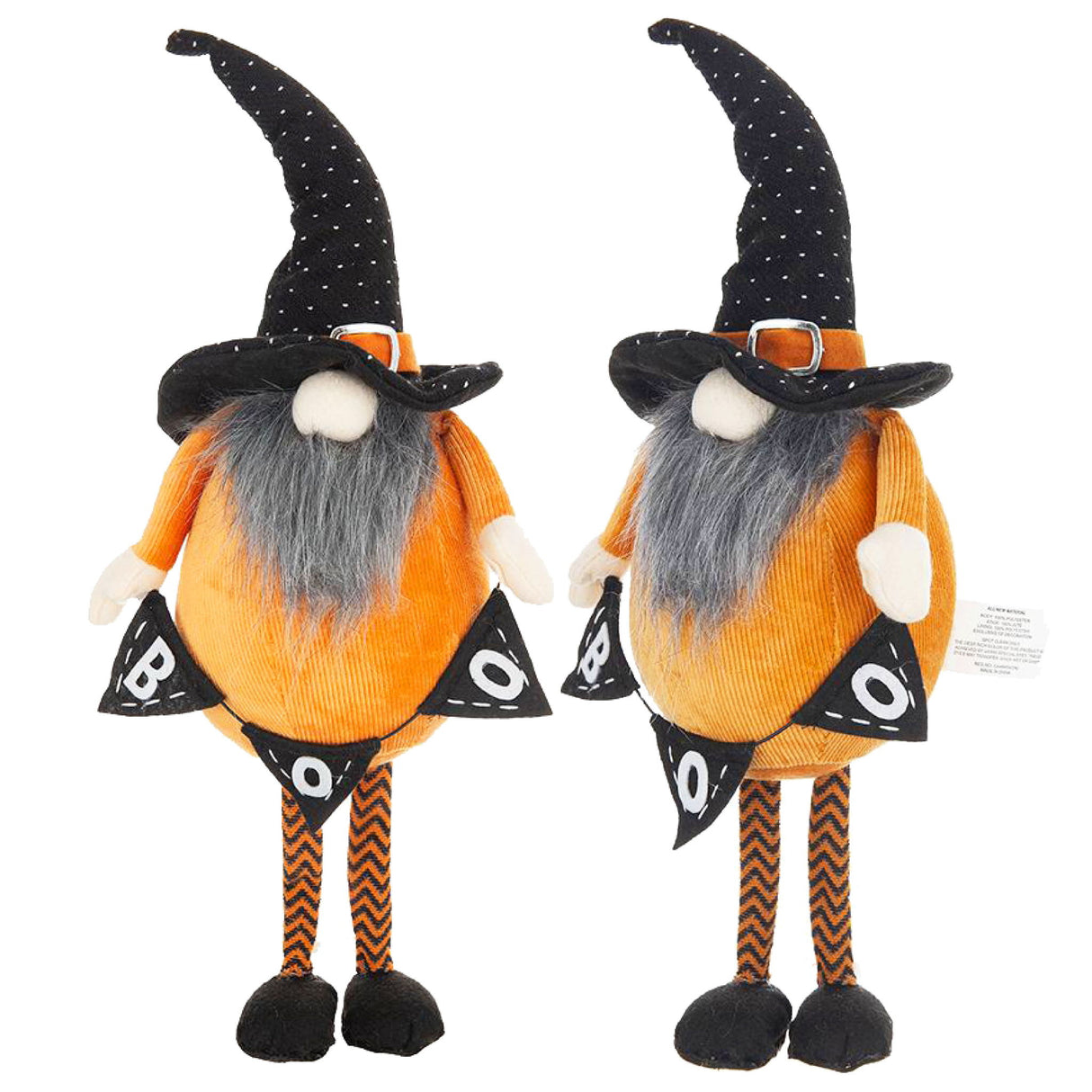 Standing Gnome With Gnome & Holding Banner, For Halloween Decor