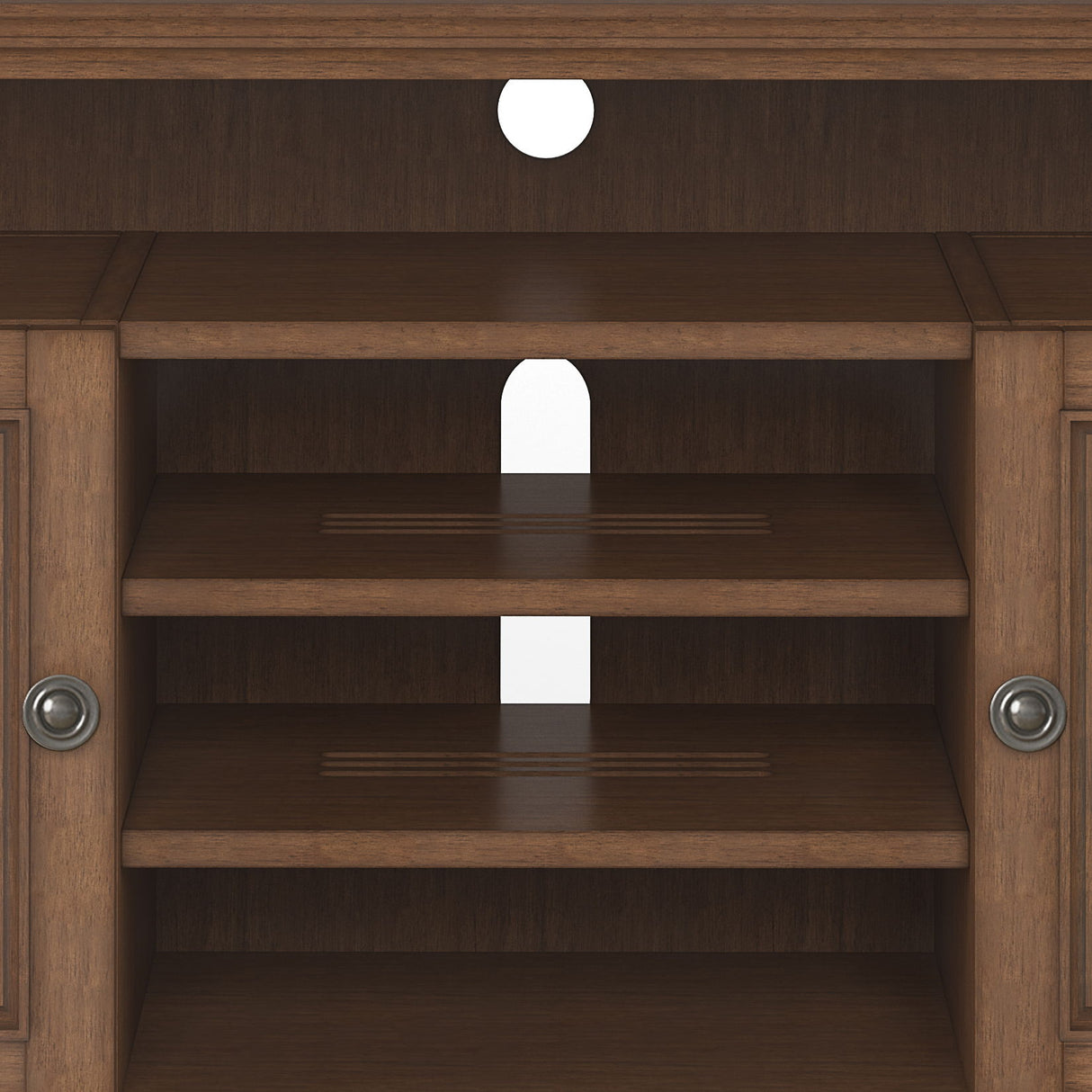 Amherst - TV Media Stand - Rustic Natural Aged Brown