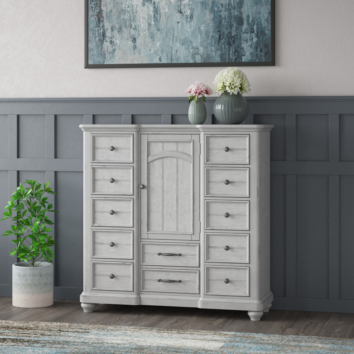 22 Drawer Master Chest With Cabinet - Gray