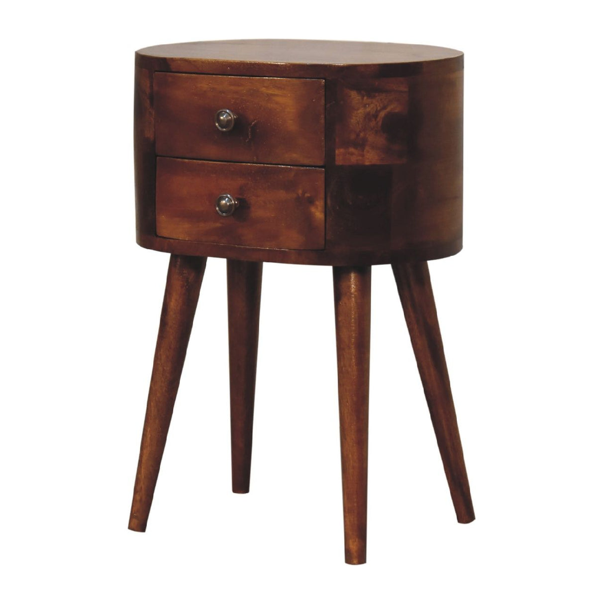 Mini Rounded Nightstand - Chestnut