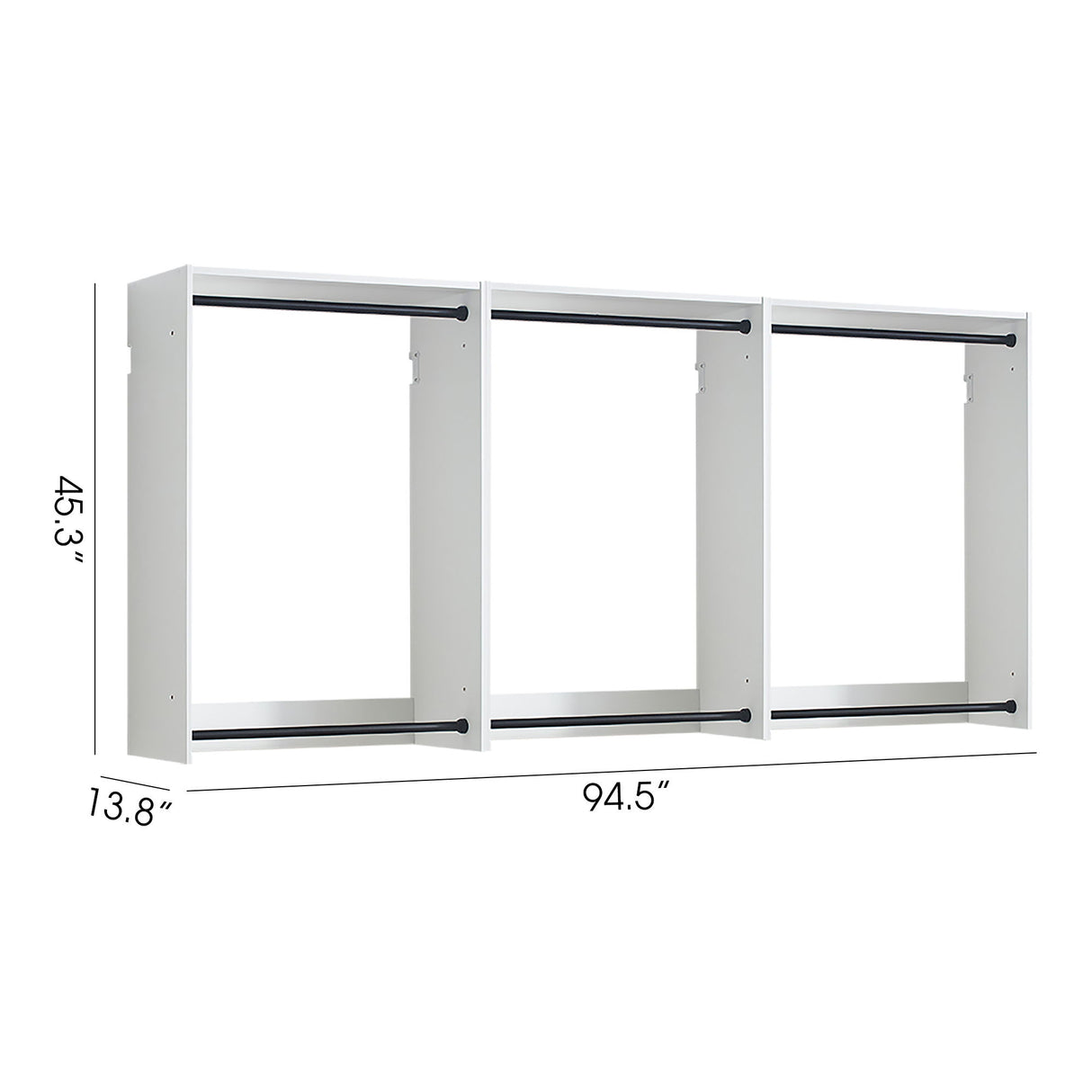 Devi - Wall Mounted Wood Closet System, Modular Units