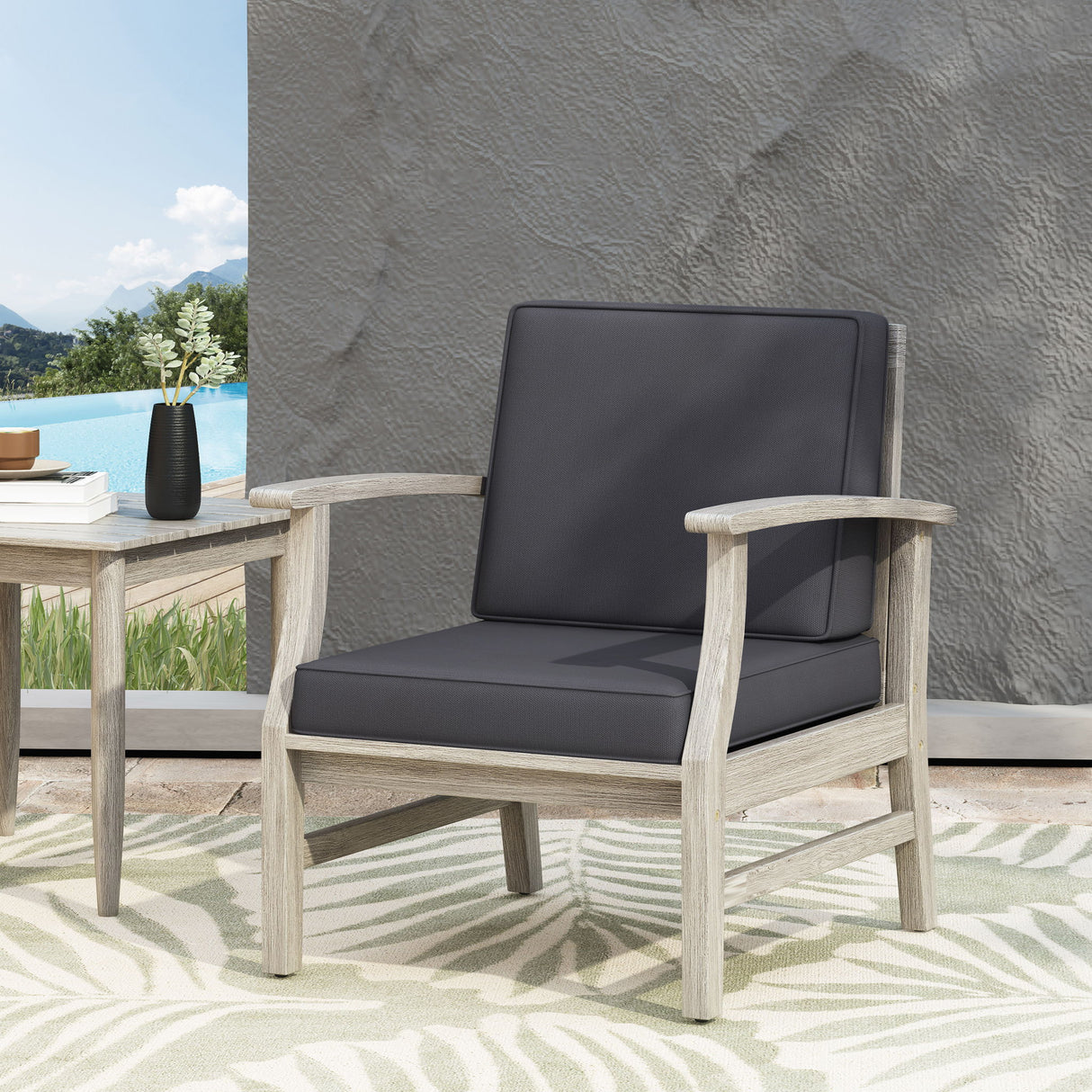 Perla - Contemporary Club Chair With Water Resistant Cushionі