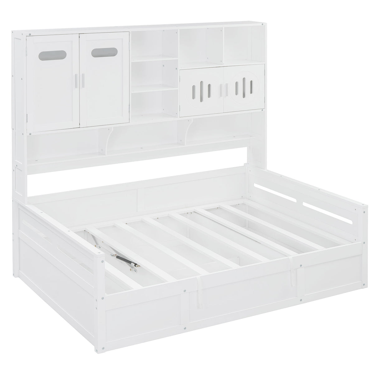 Daybed With All-In-One Cabinet And Shelf