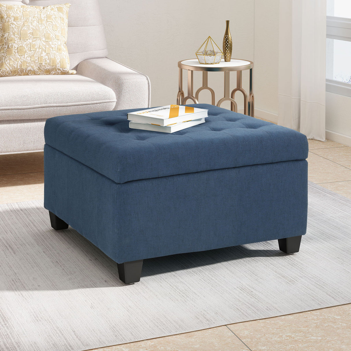 Isabella - Contemporary Ottoman With Storage
