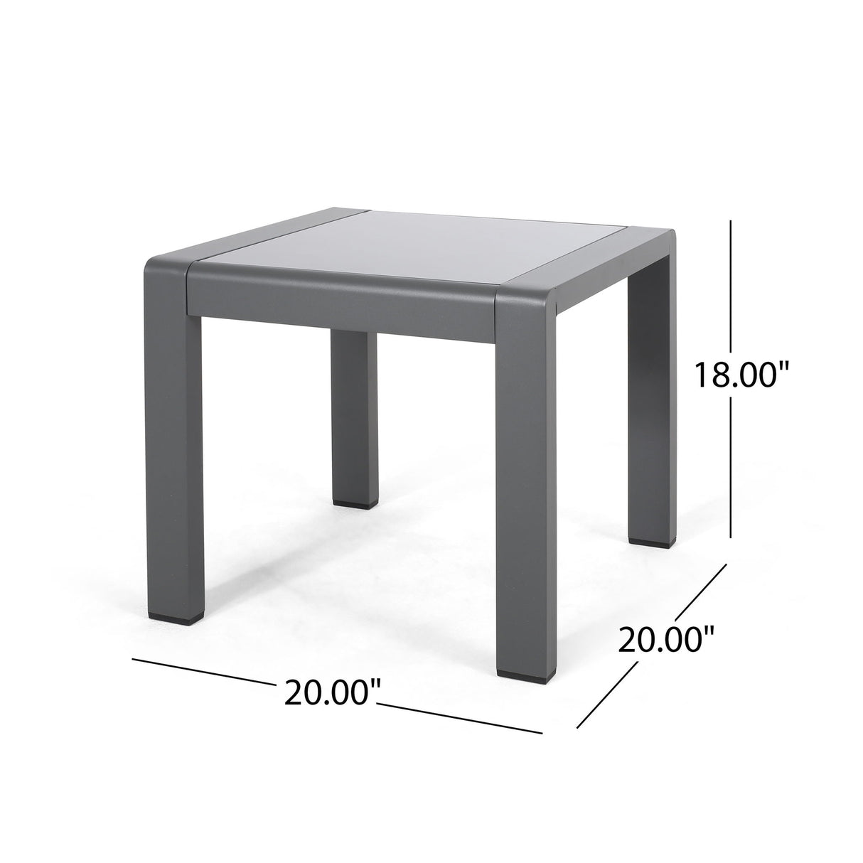 Cape Coral - Contemporary Side Table With Frosted Glass Top