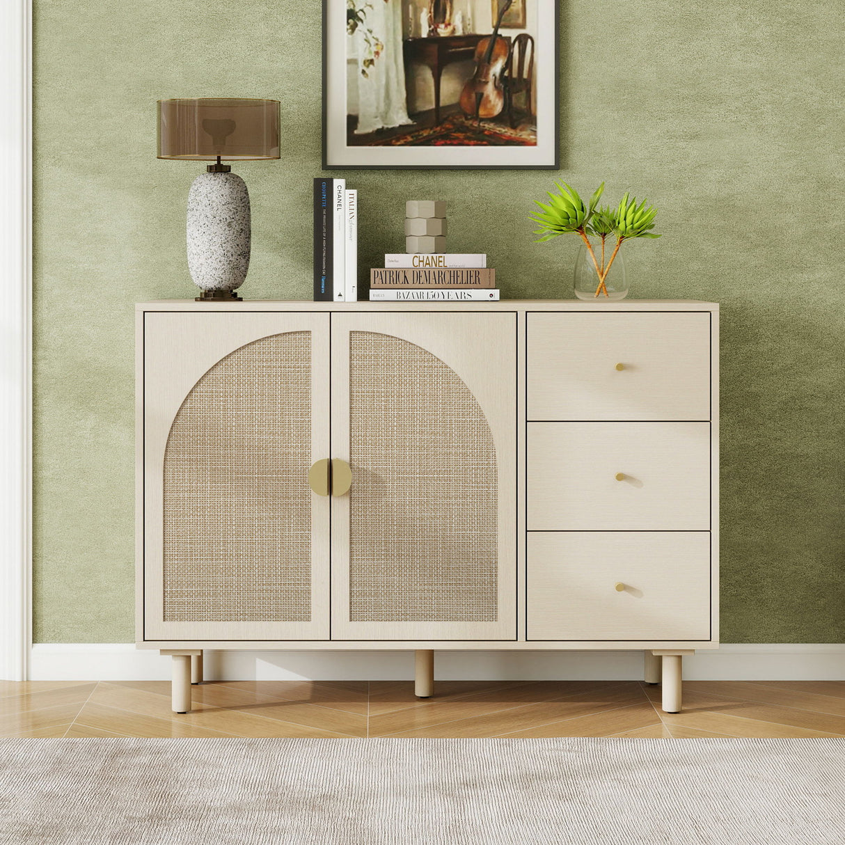 2 Door 3 Drawer Cabinet, Adjustable Storage System