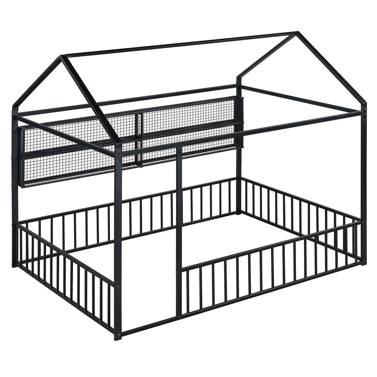 House Frame With Fence And Shelves
