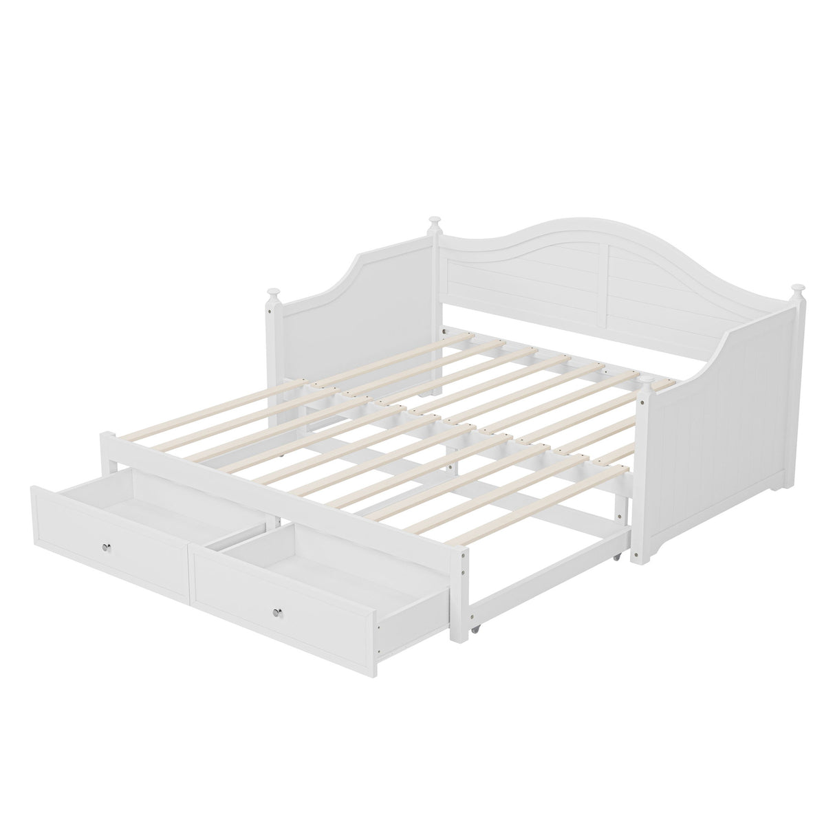 Daybed With Extendable Trundle And Storage Drawers