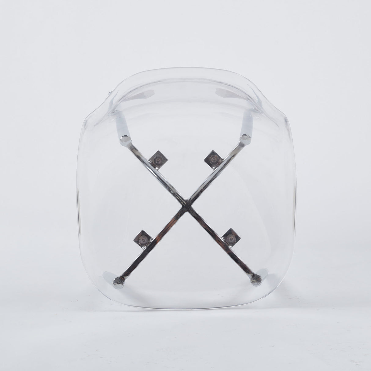 Transparent Plastic Seat Dining Chair (Set of 4)