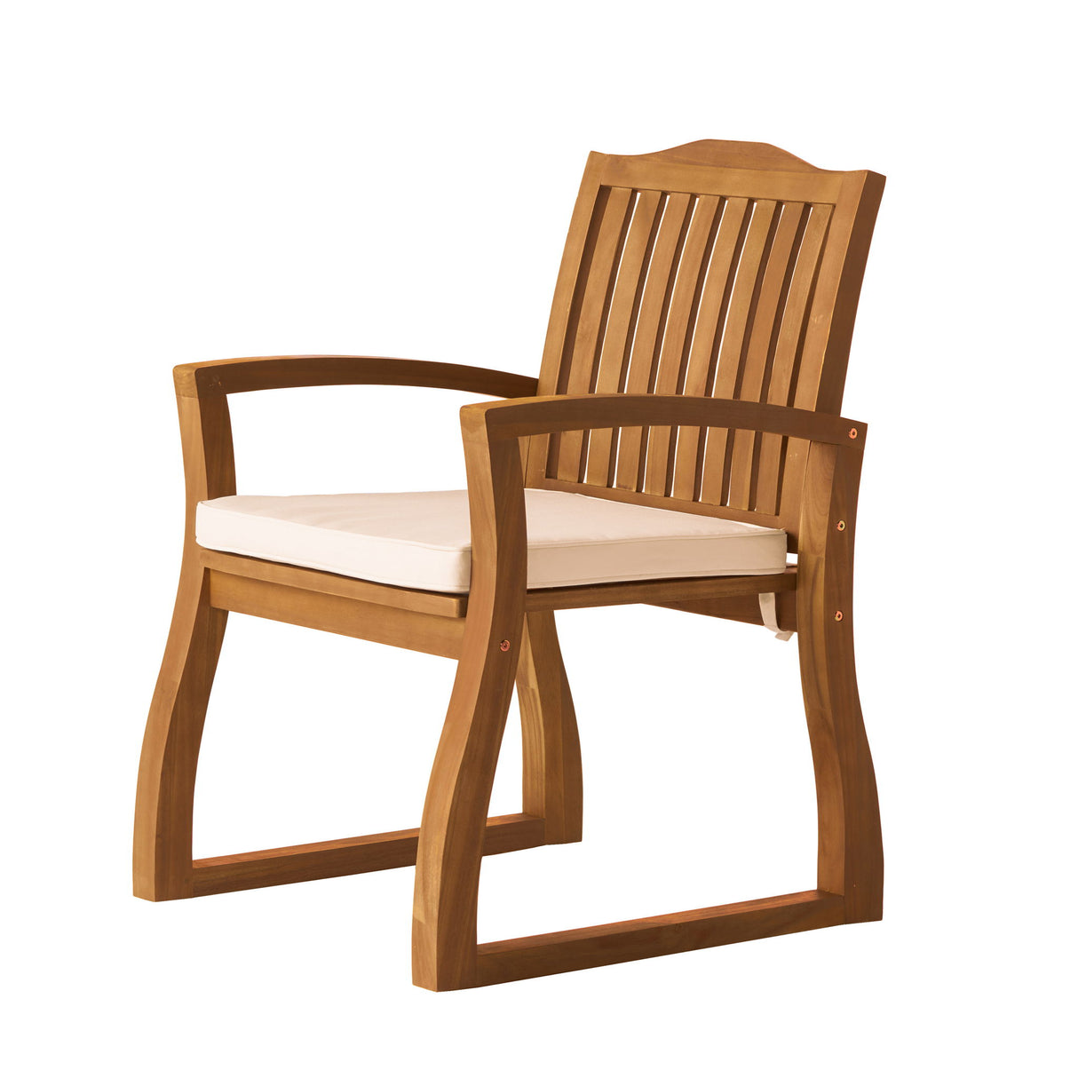 Della - Wood Armchair (Set of 2) Outdoor Dining Chairs - Cream