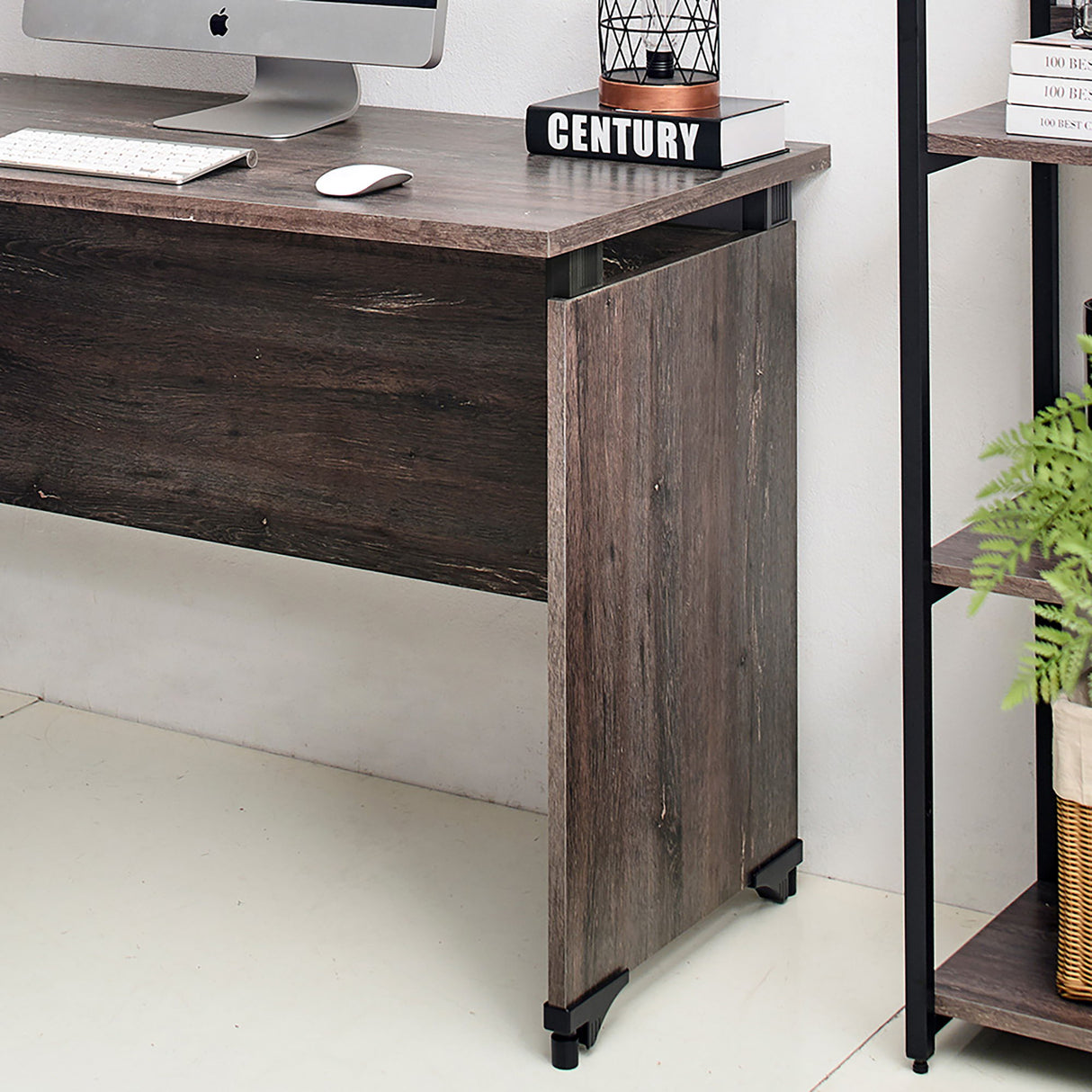 Urban - Farmhouse Composite Wood Writing Desk With Eco Friendly Material And Durable - Gray