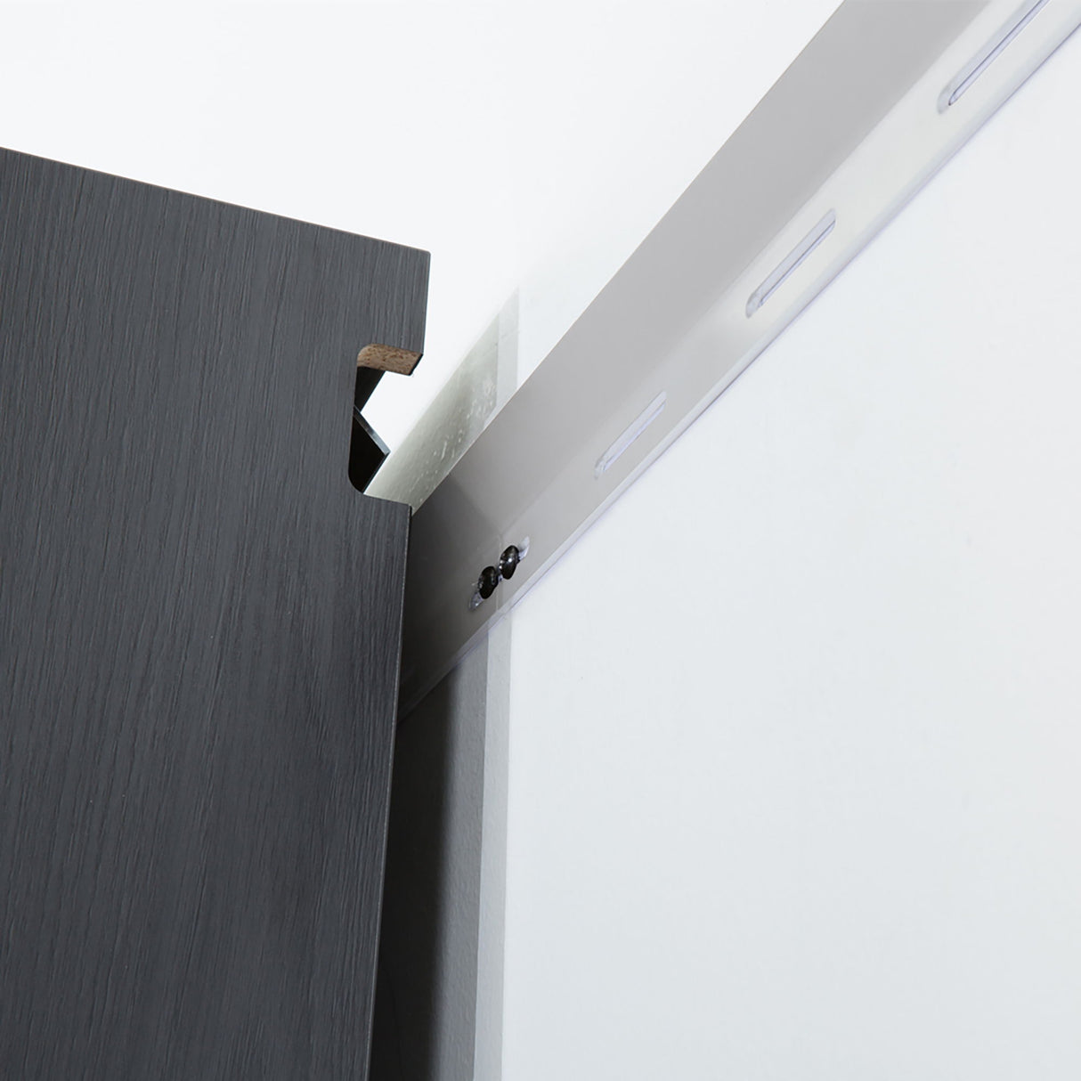 Astro Series - Metal Wall Storage Cabinet With Soft Closing Drawers - Metallic Gray