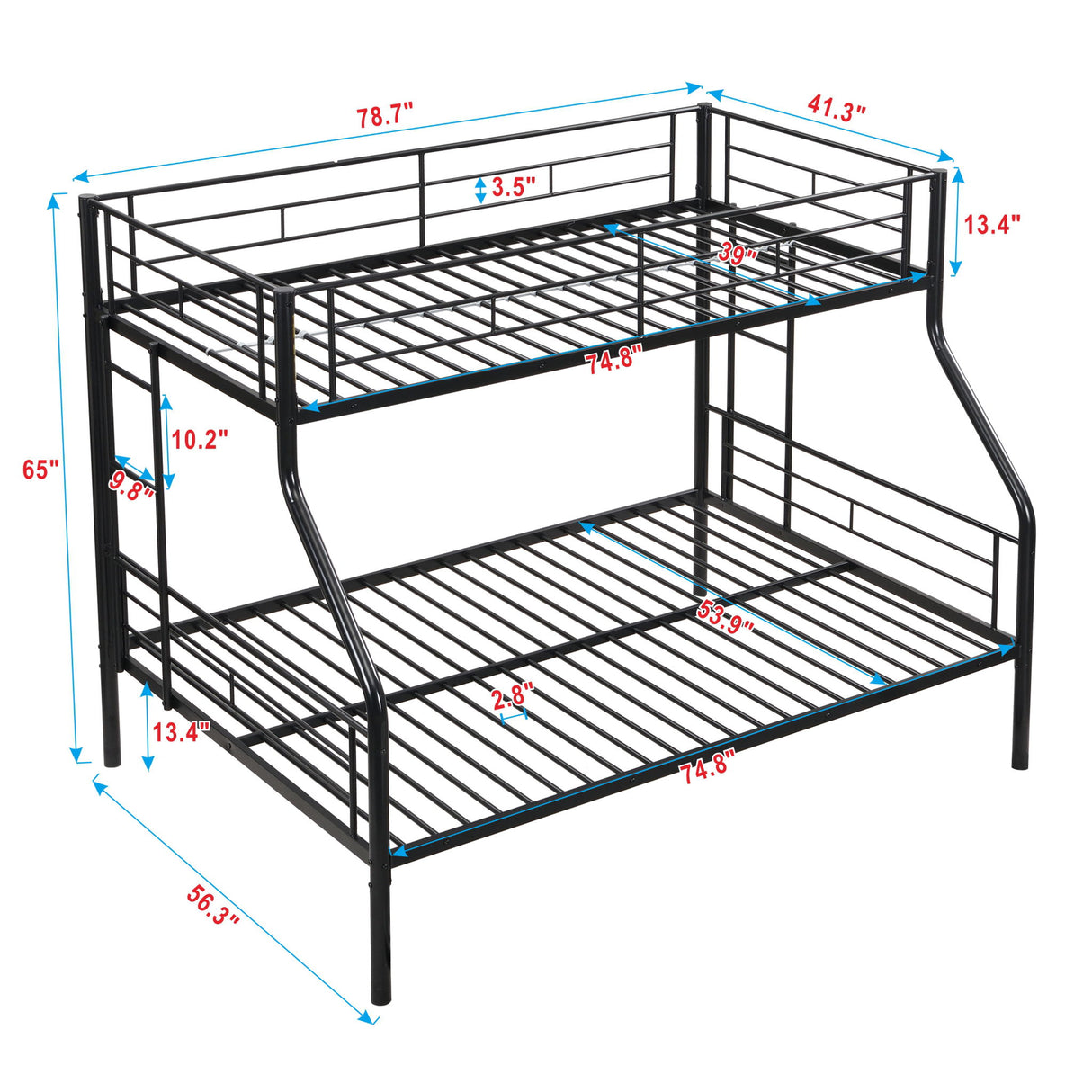 Modern Metal Bunk Bed