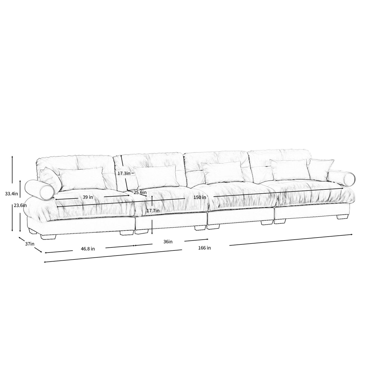Super Comfort Oversized Modular Sectional Sofa
