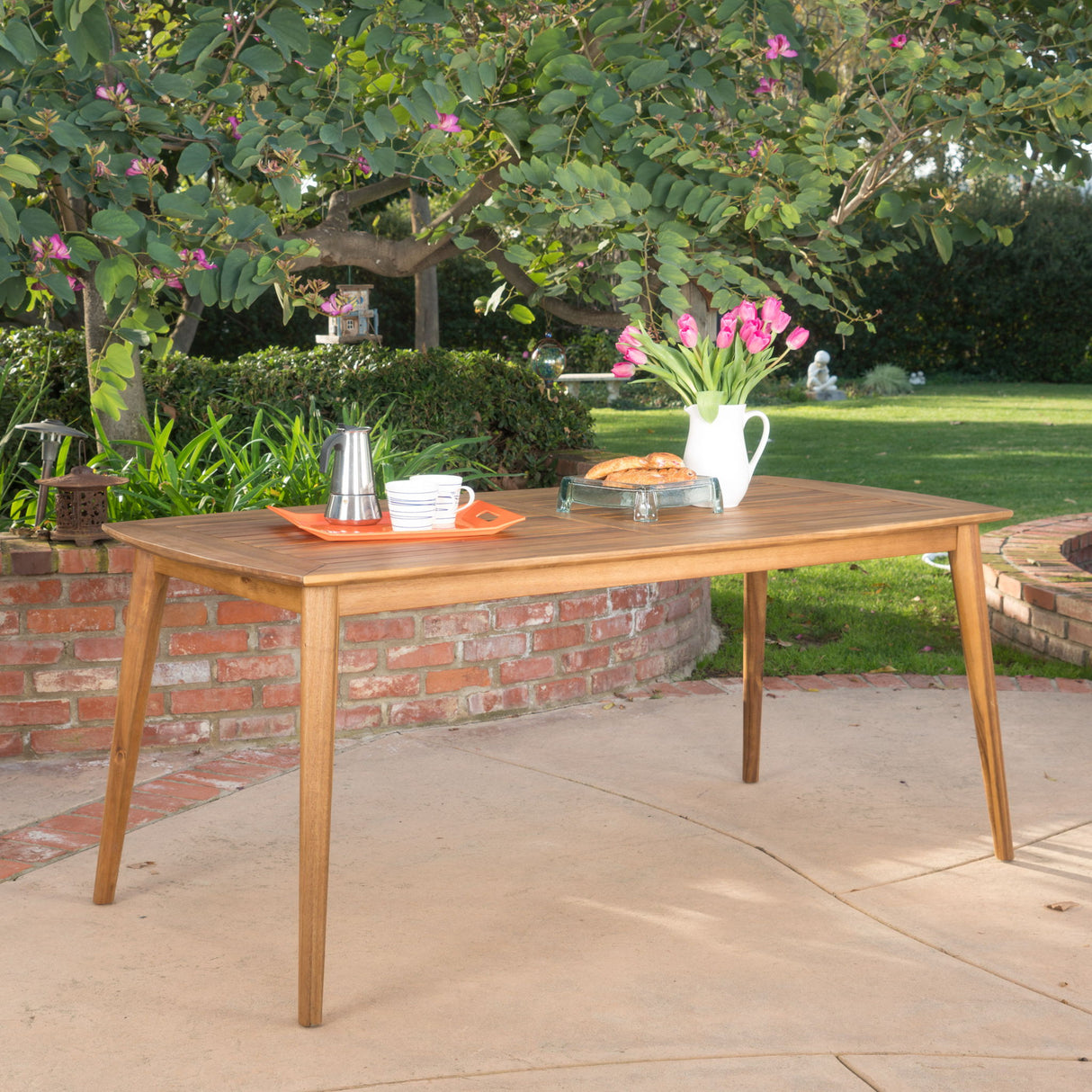 Outdoor Dining Table With Frame - Teak