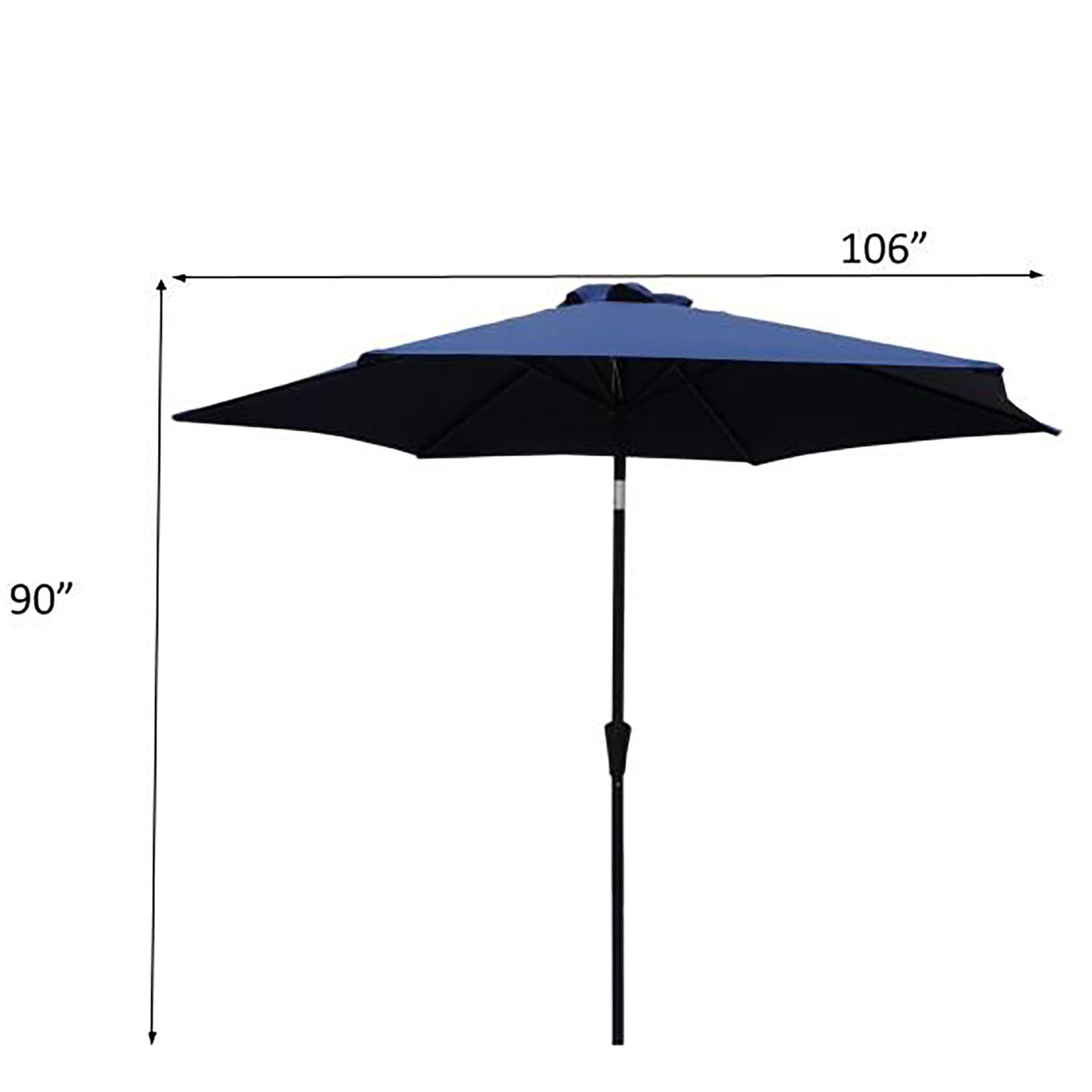 8.8' Outdoor Aluminum Patio Umbrella With 42 Pound Round Resin Umbrella Base