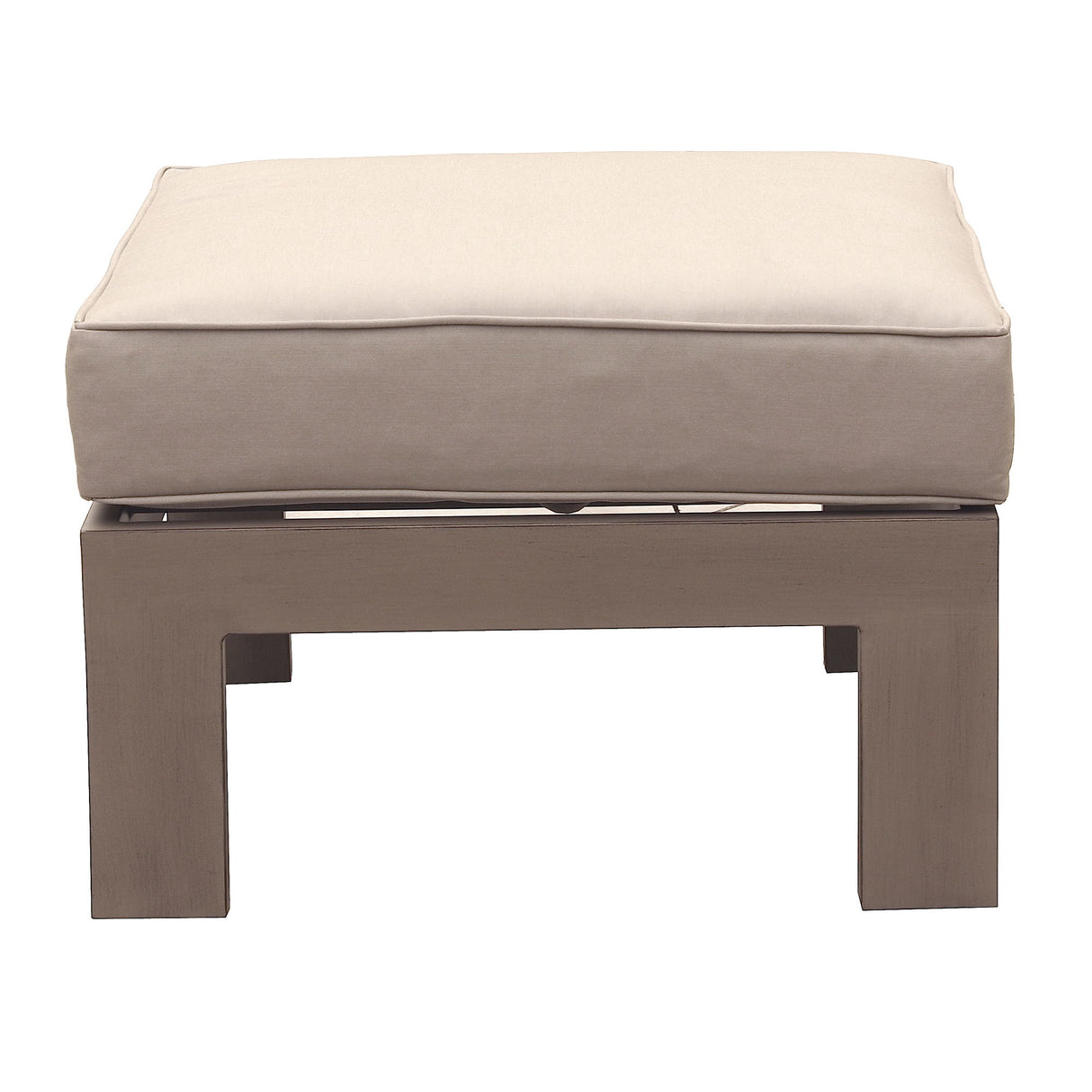 Patio Indoor Outdoor Aluminum Ottoman Footstool With Cushion