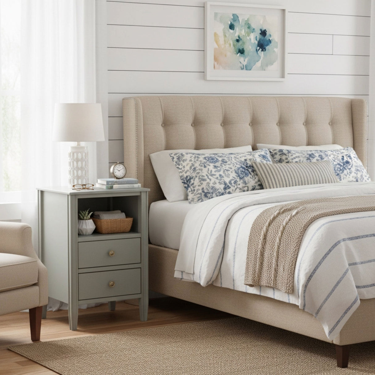 Winston - 2 Drawer Storage Nightstand