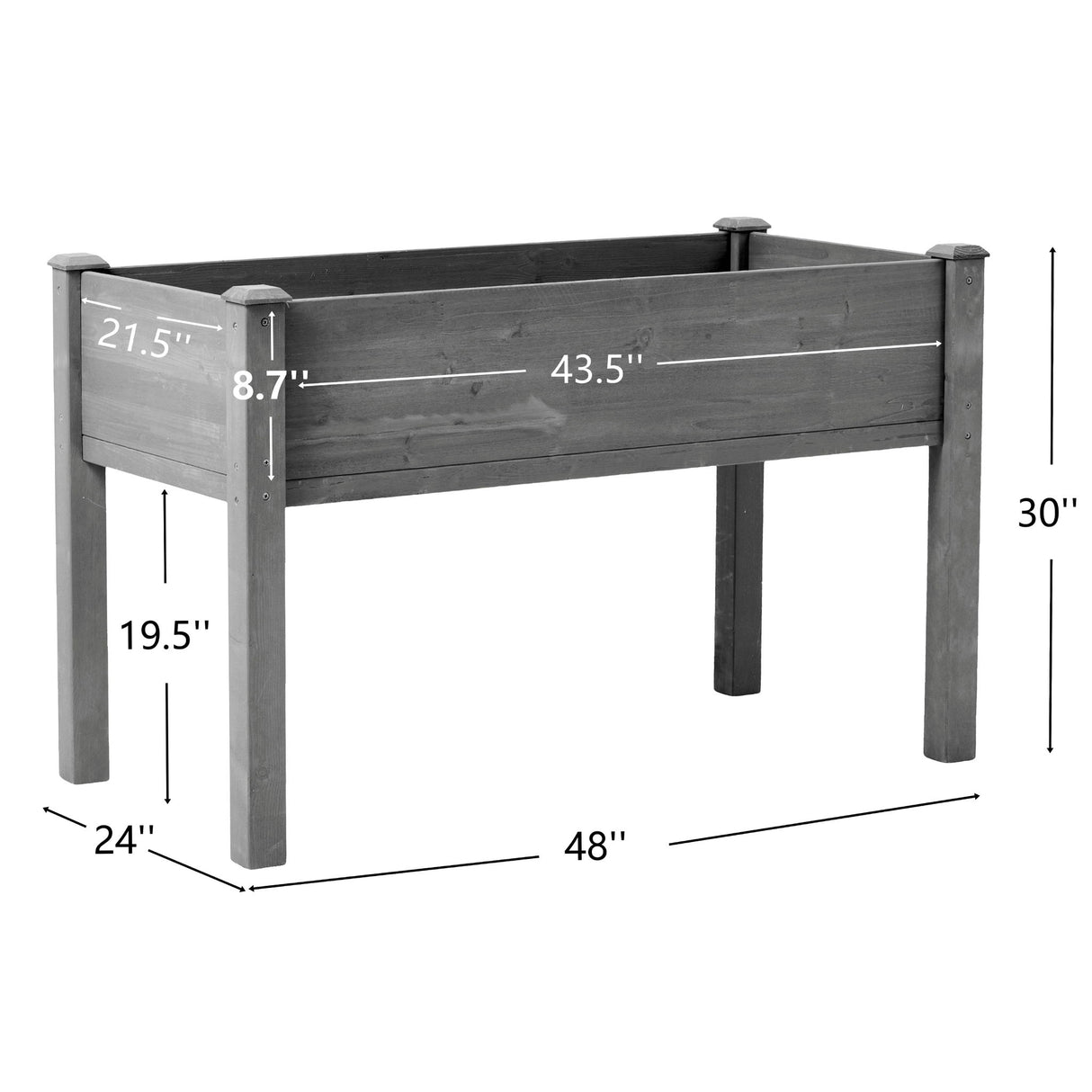 Raised Garden Bed With Legs, Elevated Planter Box For Outdoor Plants