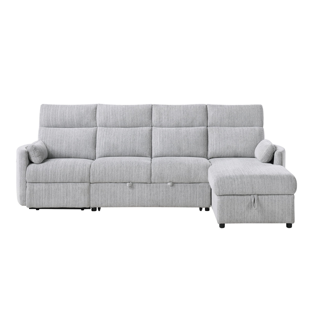 Sleeper Sofa With Storage Chaise - Gray