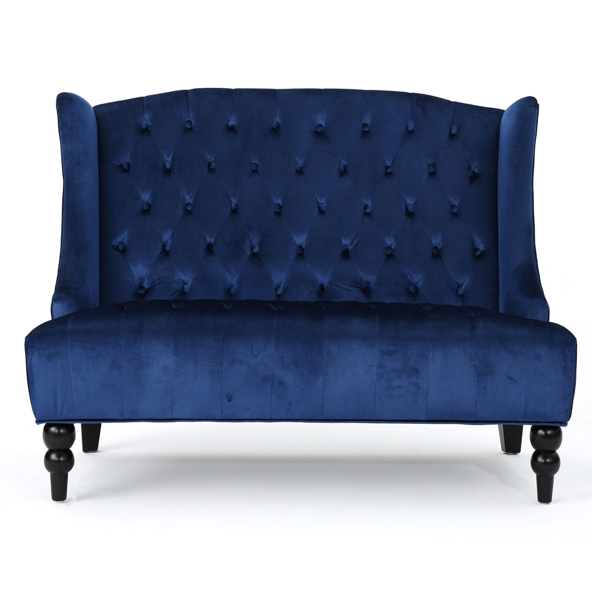 Nurturing - Upholstered Loveseat With Wing Back And Diamond Tufting