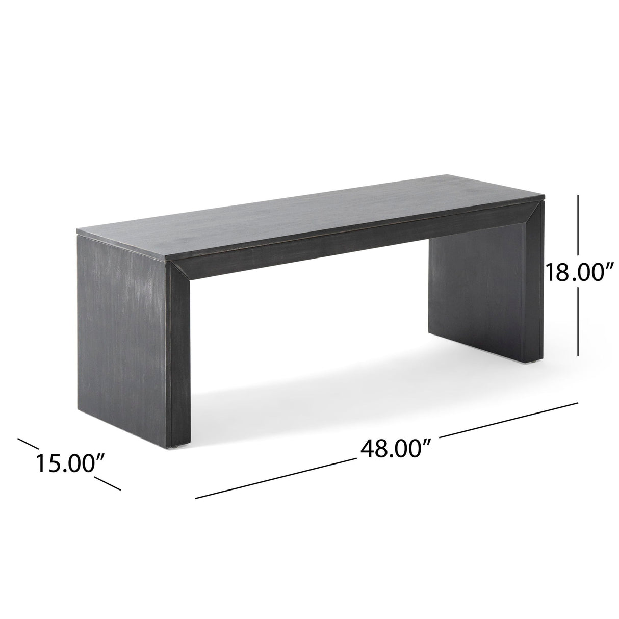 Acacia Wood Dining Bench, Farmhouse Style