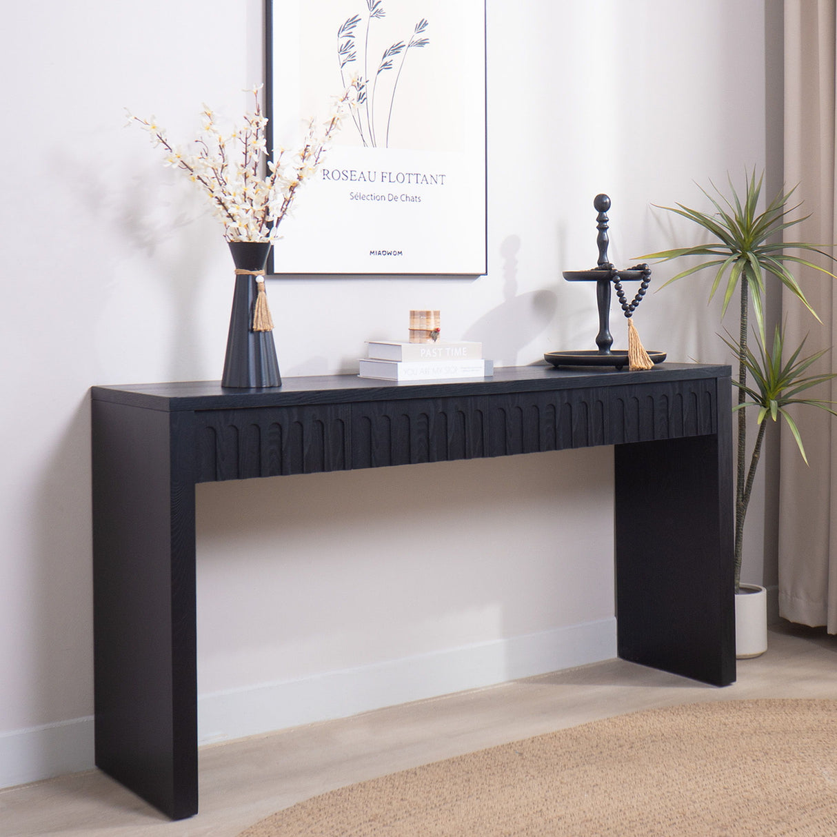 Modern Console Table With 4 Drawers, Entryway Table