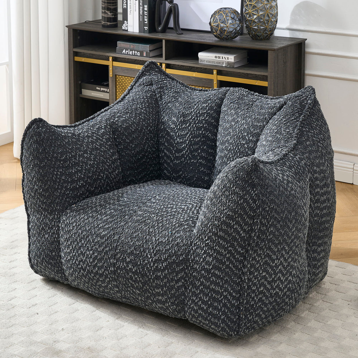 Comfortable Chenille Sofa Chairs With Highly Resilient Foam For Living Rooms And Bedrooms