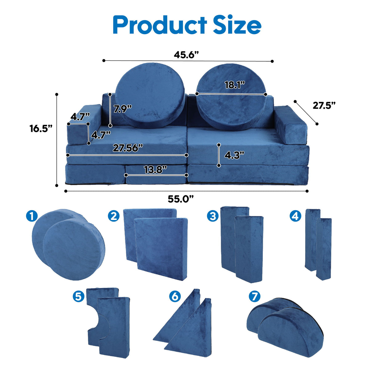 Kids Sofa Modular Play Couch, Child Sectional Sofa To Boost Creativity