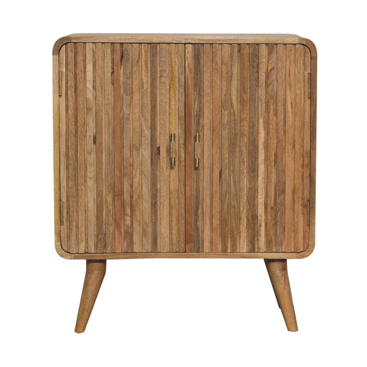 T Bar Ridged Cabinet - Brown