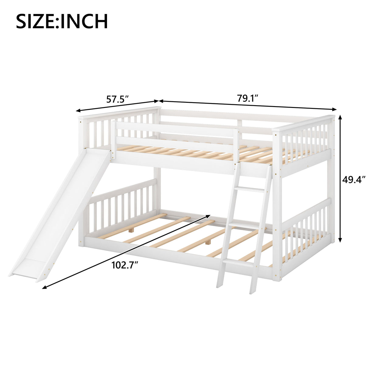 Bunk Bed & Convertible Slide And Ladder