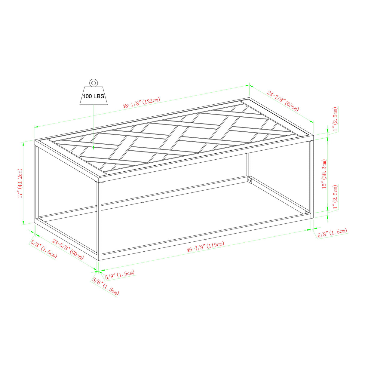 Contemporary Decorative Parquet Top Rectangle Coffee Table - Parquet Veneer